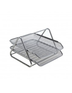 Tabuleiro Secretária 2 Gavetas Rede Prata