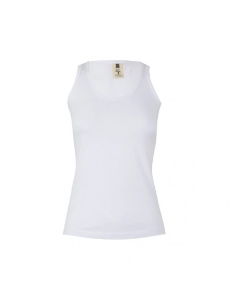 Top Alças Mulher 100% Algodão RingSpun 155g Branco Tam.L