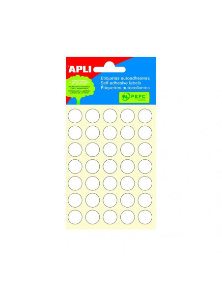 Etiquetas Redondas 13mm Branco Apli 2661 210un
