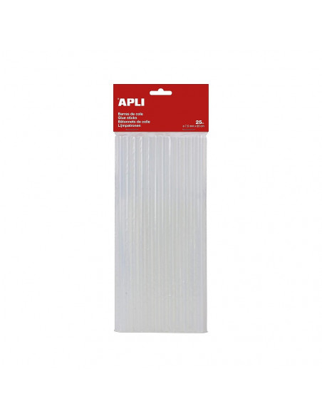 Recarga Bastões Cola Quente Apli Ø 7,5mm Comp 20cm 25un