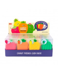 Porta Moedas Silicone Sortido Expositor 24un