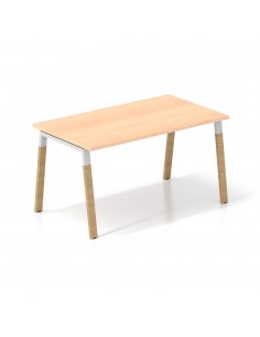 Secretária Mosso 1600x800x750 Cinza/Faia