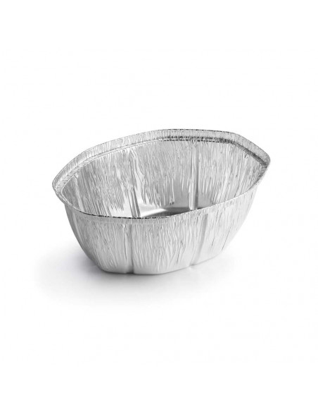 Embalagem Alimentar Alumínio 2400ml Oval c/Tampa 100un