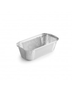 Embalagem Alimentar Alumínio 1500ml Retangular c/Tampa 100un