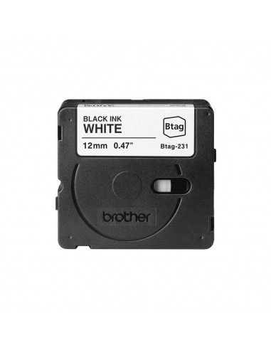 Fita Btag231 12mmx4mts Branco/Preto