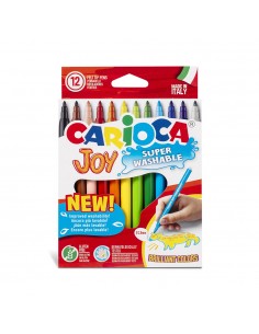 Marcador Feltro Lavável Carioca Joy 12 Cores