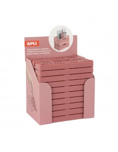 Caixas Desmontáveis Apli Rosa Coral Expositor10un