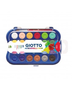 Conjunto Aguarelas 24 Cores 23mm + Pincel Giotto