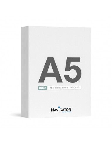 Papel 080gr Fotocopia A5 Navigator 148x210mm 1x500Fls