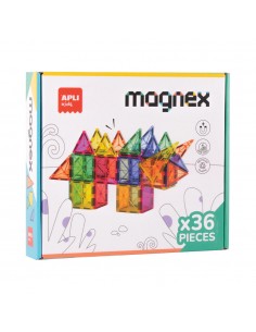 Jogo Blocos Magnéticos Magnex Apli 36 peças