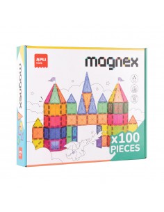 Jogo Blocos Magnéticos Magnex Apli 100 peças