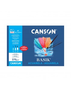 Papel Aguarela A3 370gr Canson Basik Minipack 6Fls