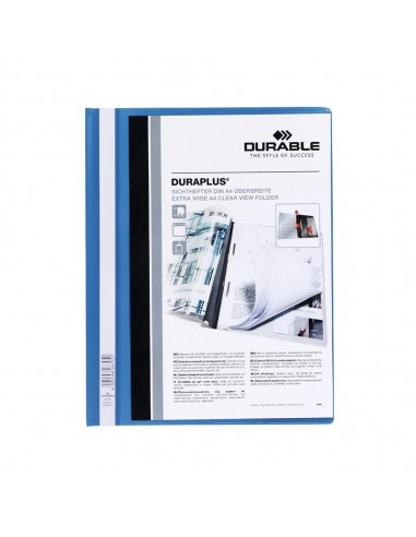 Classificador Capa Transparente Azul A4+ Durable Duraplus
