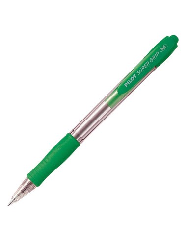 Esferográfica Pilot Super Grip F Retrátil Verde 0,7mm 1un