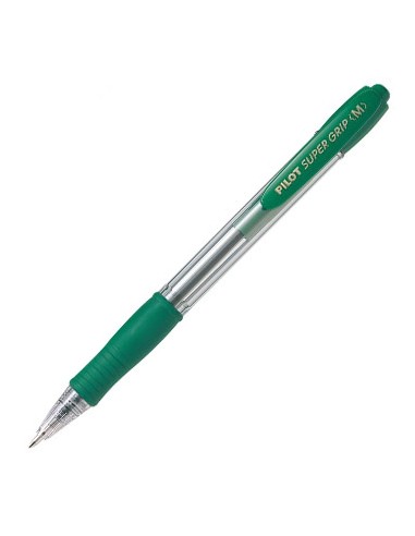 Esferográfica Pilot Super Grip M Retrátil Verde 1mm 1un