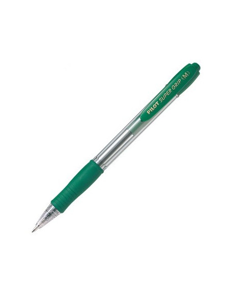Esferográfica Pilot Super Grip M Retrátil Verde 1mm 1un