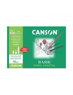 Papel Vegetal A4 95g Canson Basik Minipack 12Fls