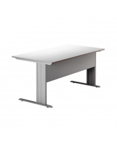 Secretária Individual Painel Única 1600x800x740mm Cinza