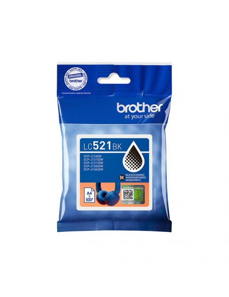 Tinteiro Brother LC521BK Preto 500 Pág.