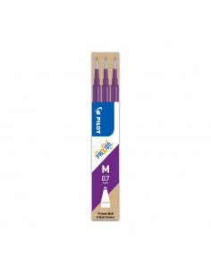 Recarga Gel Pilot Frixion Ball Clicker Violeta 0,7mm 3un