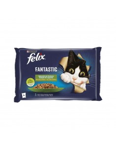 Alimento Húmido para Gato Felix Fantastic Legumes 4x85gr