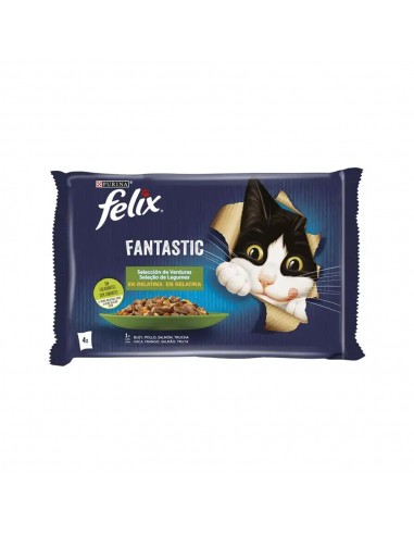 Alimento Húmido para Gato Felix Fantastic Legumes 4x85gr