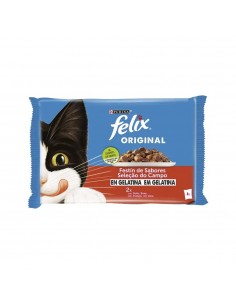 Alimento Húmido para Gato Felix Original Frango/Vaca 4x85gr