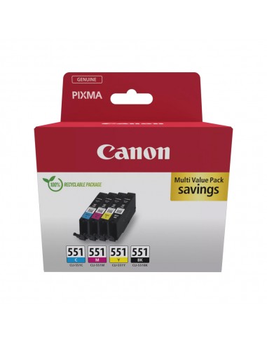 Pack Tinteiros Canon 551 4 Cores 6509B015 7ml