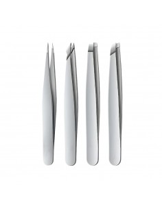 Pinças Profissionais para Sobrancelhas Vários Formatos 4un