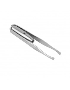 Pinça para Sobrancelhas com Luz LED em Aço Inoxidável