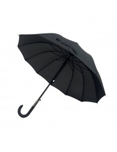 Guarda-Chuva Automático 12 Varas Preto Cabo de Borracha