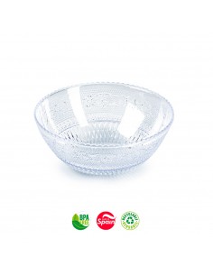Tigela 13,5cm Plástico Reutilizável Cristal Transparente 1un