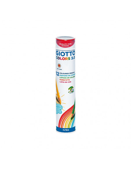 Lápis Cor 12un Copo Metálico Giotto Colors 3.0 18cm