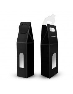 Caixa Cartão p/1 Garrafa Vinho 90x90x400mm Preto 5un