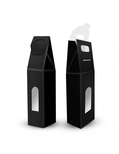 Caixa Cartão p/1 Garrafa Vinho 90x90x400mm Preto 5un