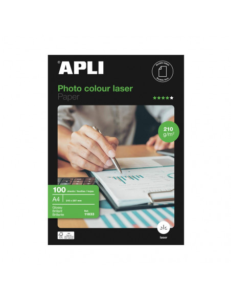 Papel A4 210g Fotográfico Brilhante Laser 100 Folhas