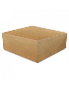 Caixa c/Tampa Cartolina Cor Kraft 27x27cm Pack50