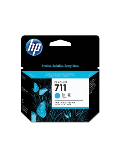 Pack Tinteiros HP 711 Cyan CZ134A 29ml 3un