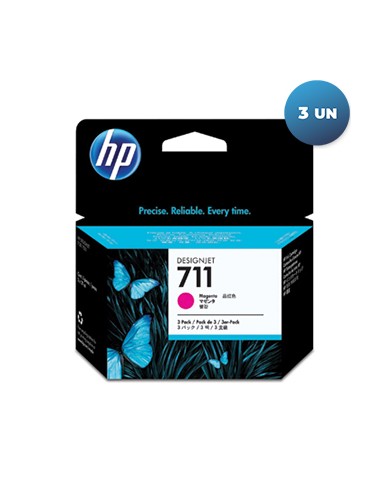 Pack Tinteiros HP 711 Magenta CZ135A 29ml 3un