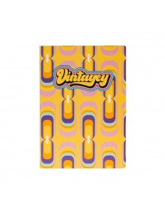 Caderno Agrafado A4 Quadriculado VINTAGEY Retro 48Fls 1un