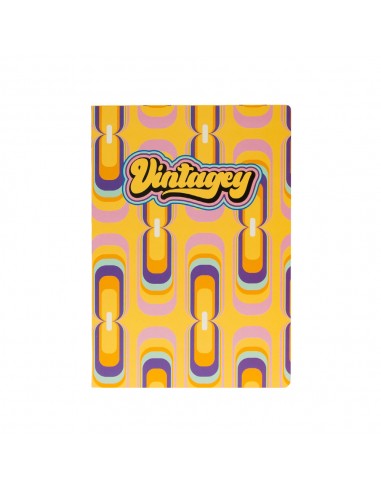 Caderno Agrafado A4 Quadriculado VINTAGEY Retro 48Fls 1un