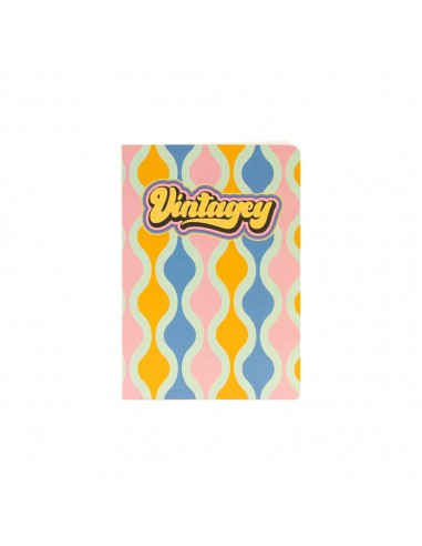 Caderno Agrafado A5 Quadriculado VINTAGEY Waves 48Fls 1un