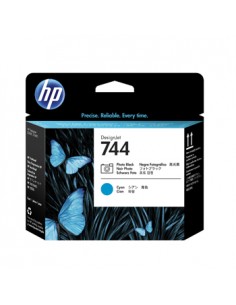 Cabeça Impressão HP 744 Preto/Azul F9J86A