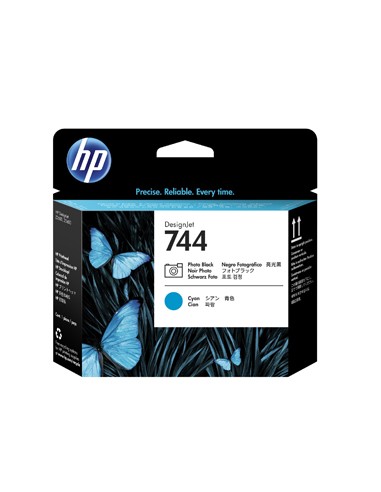 Cabeça Impressão HP 744 Preto/Azul F9J86A