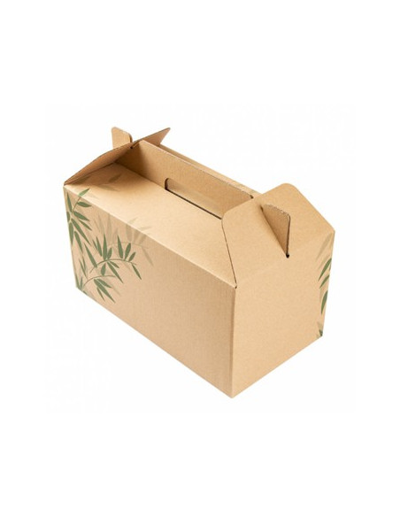 Caixa Asa Menu Lunch Box Kraft 24,5x13,5x12cm 1un