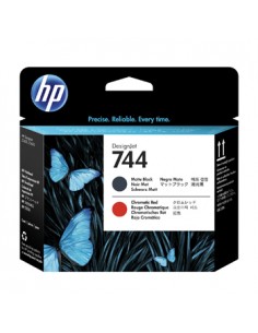 Cabeça Impressão HP 744 Preto Matte/Vermelho F9J88A