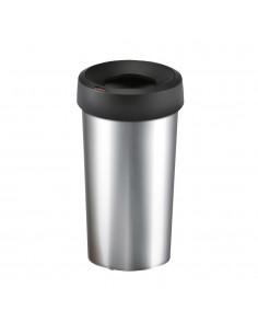 Contentor 50L Plástico Redondo Iris Cor Metálico com Tampa