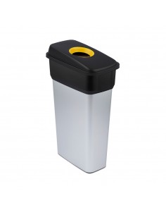 Contentor 70L Cinza/Preto Neo Ecosort com Tampa Amarelo