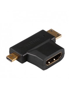 Adaptador HDMI A Fêmea / HDMI C Macho / micro-HDMI D Macho