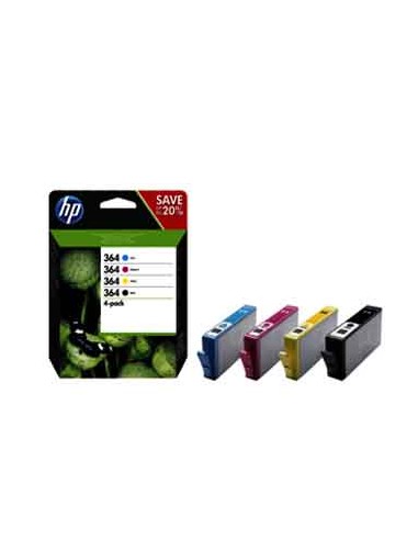 Pack Tinteiros HP 364 4 Cores N9J73AE 6ml/3ml